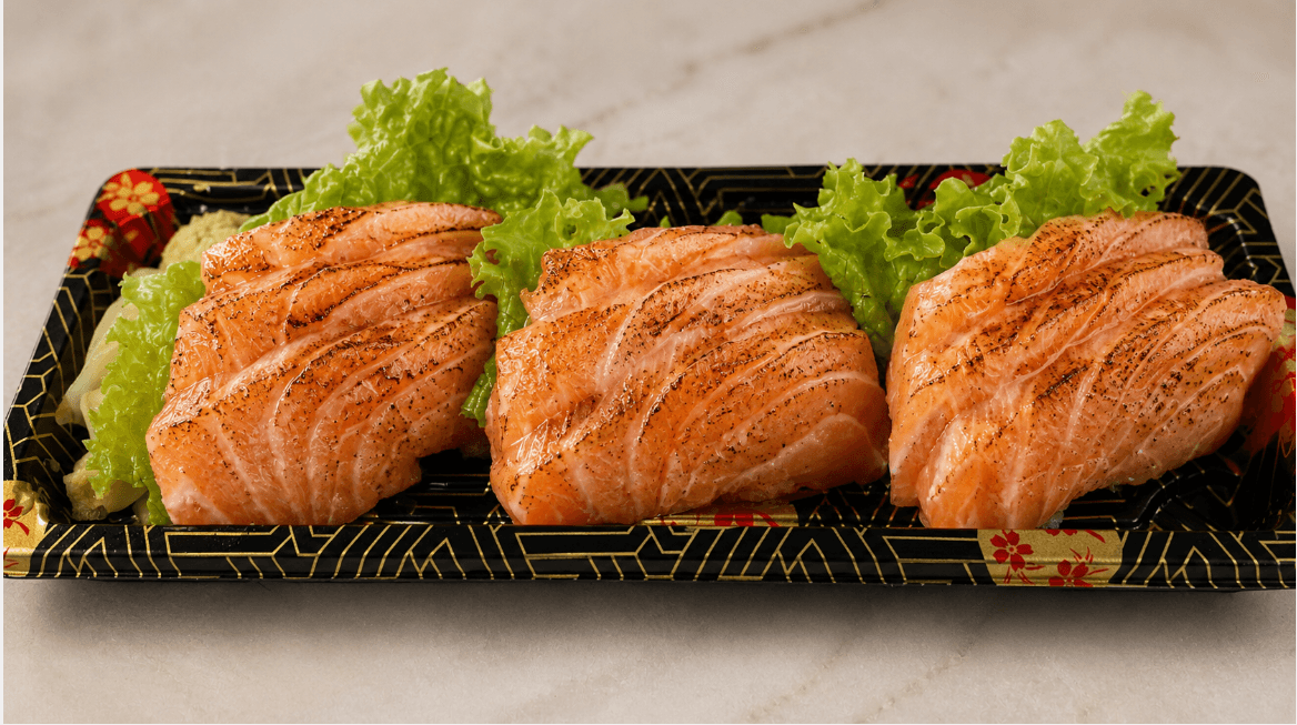 Sashimi de Salmão Maçaricado